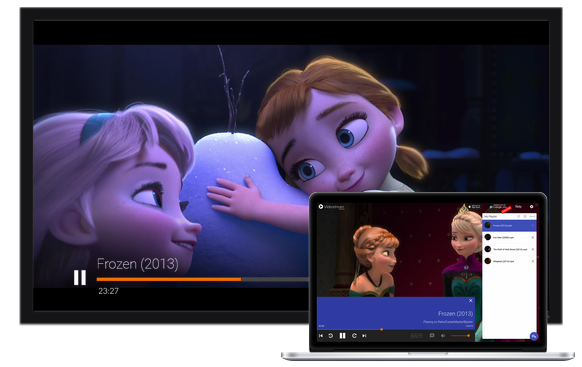 Frozen on TV and Laptop
